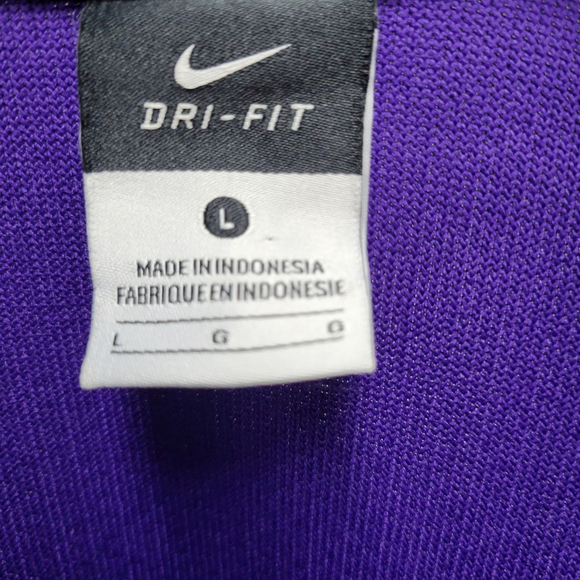 Nike Dri-fit Men's Full-Zip Long-Sleeves Purple Track Jacket Size Large - Picture 7 of 7